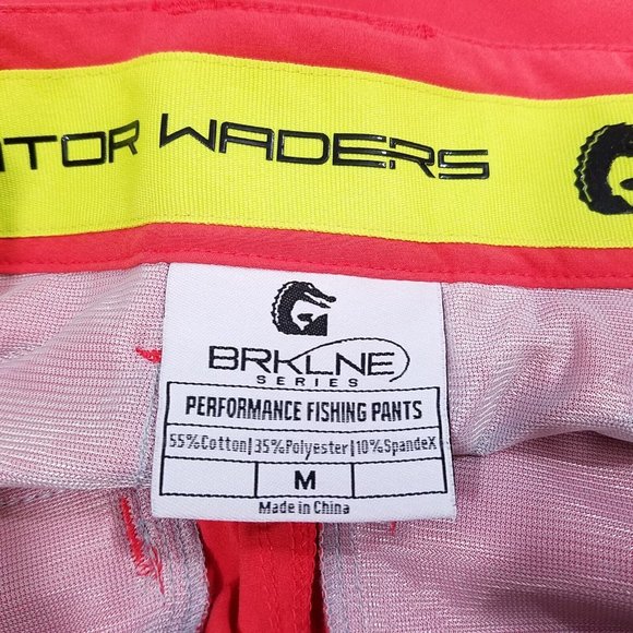 Gator Waders BRKLNE Performance Fishing Pants Mens Size Medium - Red - Picture 3 of 3